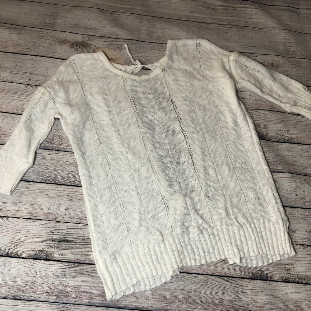 Anthro Knitted & Knotted Adeline Tie-Back Sweater
